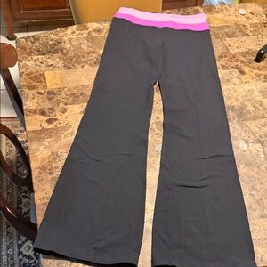 lululemon athletica Black Leggings with Pink Waistband